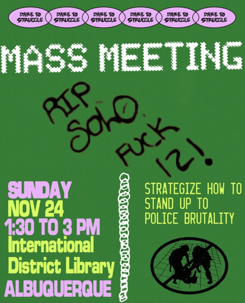 Nov 24th New Mexico Mass Meeting 1:30&nbsp;pm