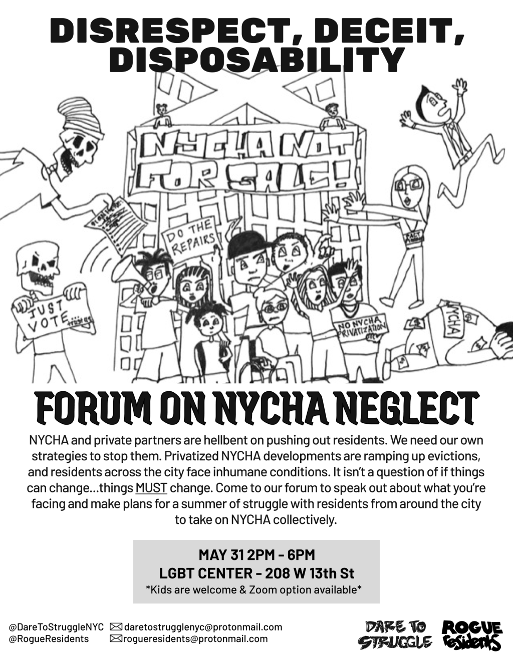 Disrespect, Disposability, Deceit: Forum on NYCHA Neglect in NYC – May 31&nbsp;@2pm
