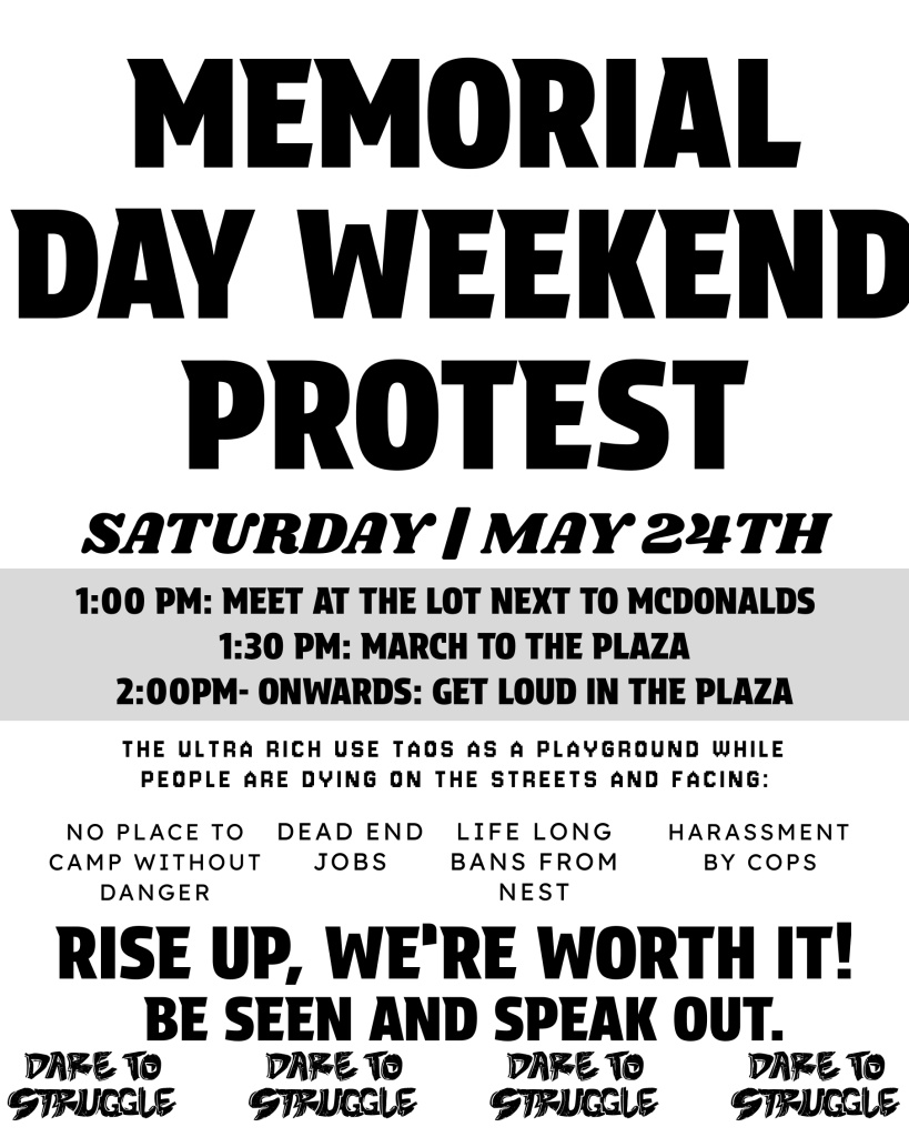 TAOS NM: Memorial Day Weekend&nbsp;Protest