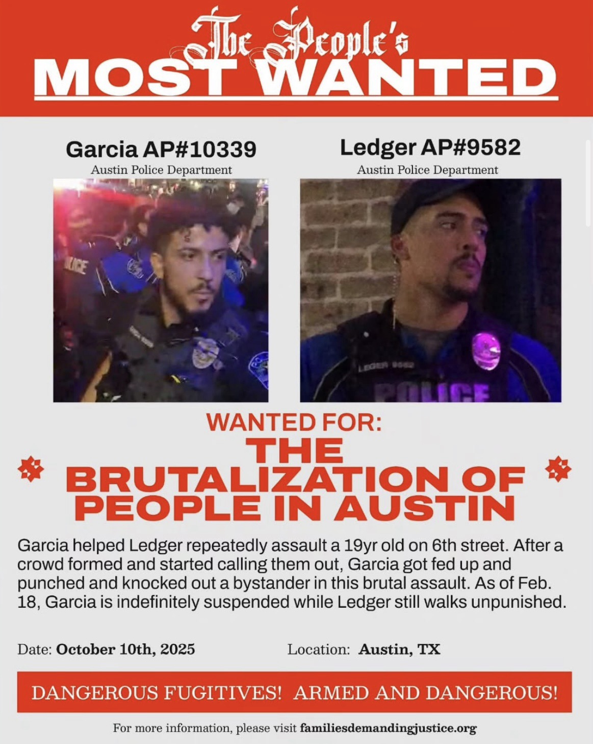 Update on the assault on youth in 6th&nbsp;Street