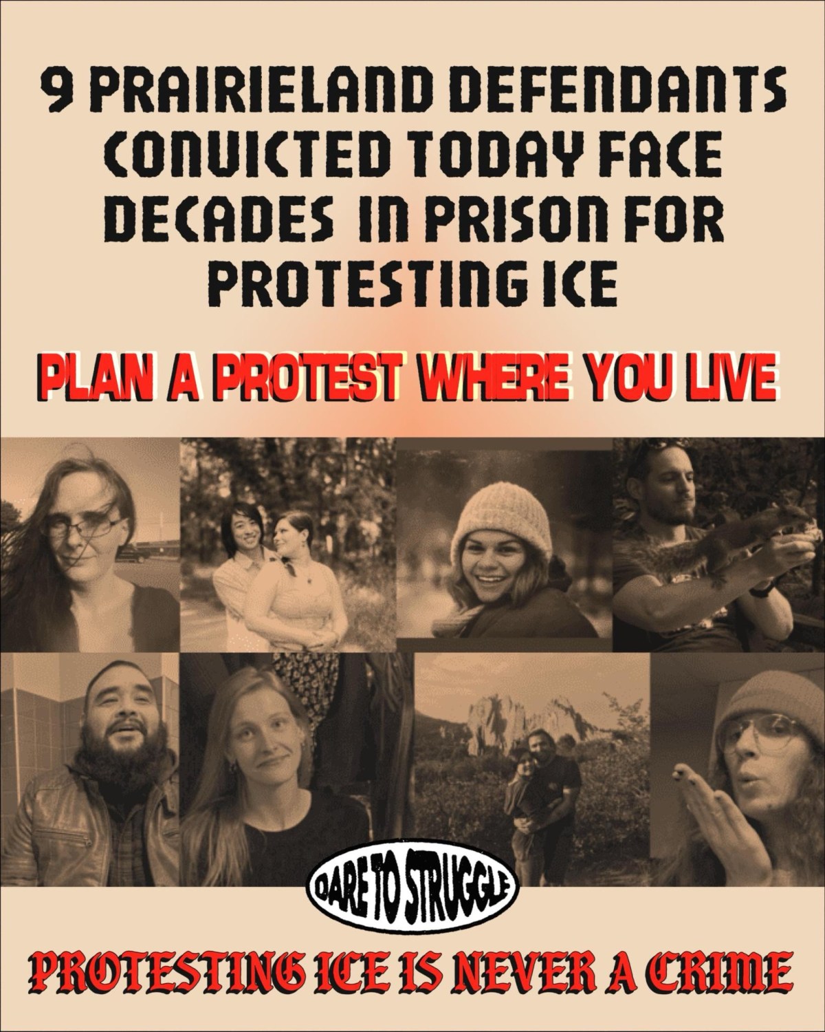 NATIONWIDE PROTEST TO FREE THE PRAIRIELAND&nbsp;DEFENDANTS