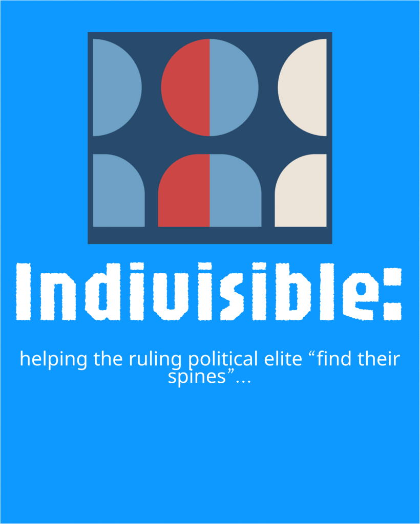 Indivisble: helping the ruling political elite “find their spines”…
