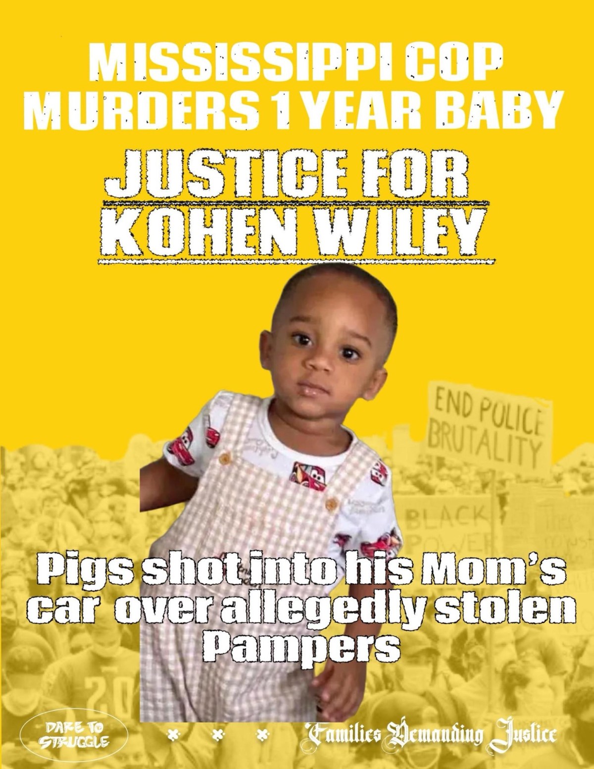 Take out Flyers Exposing the Police Killing of Kohen&nbsp;Wiley