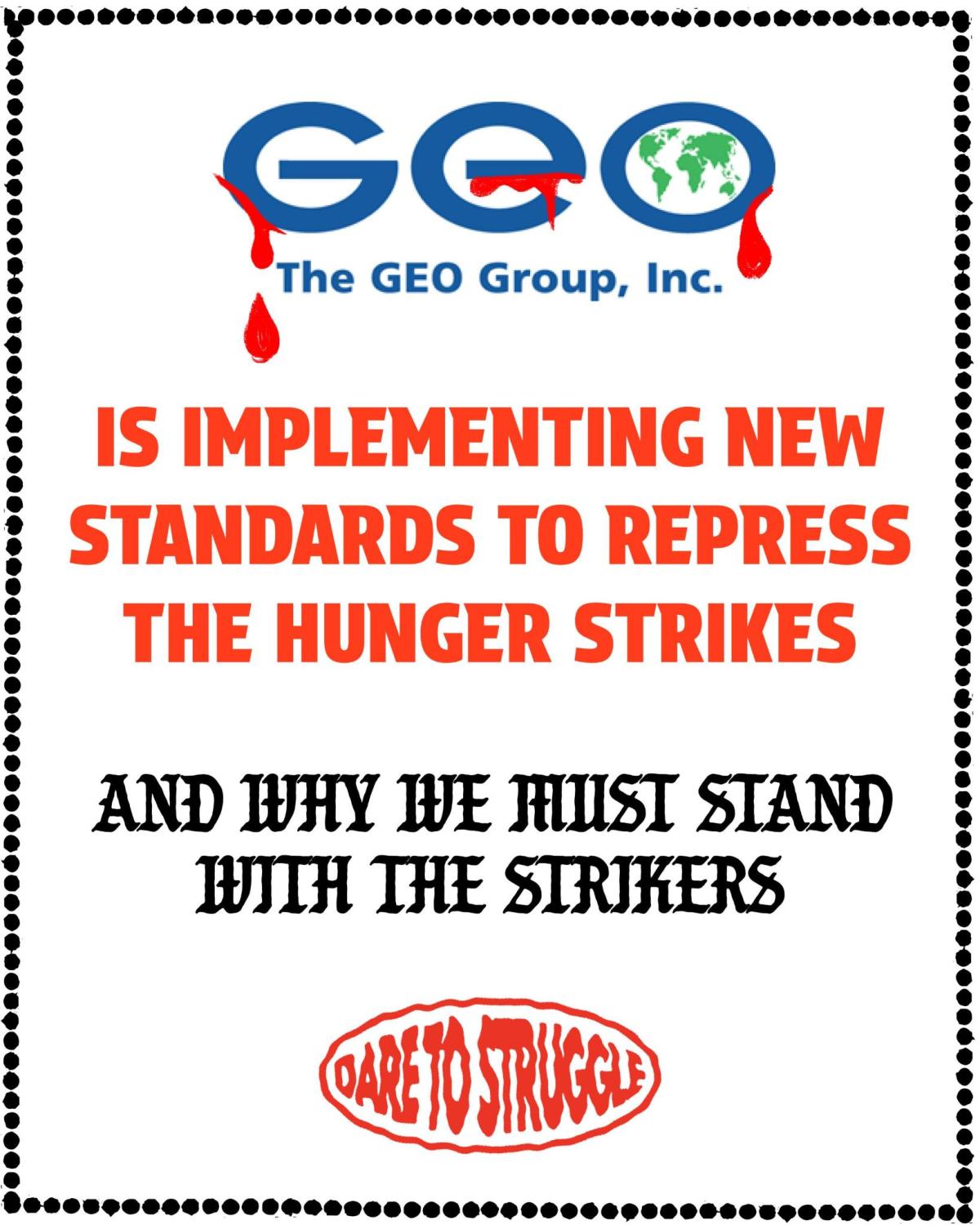 Geo Group’s attempt to repress the Hunger&nbsp;Strikers