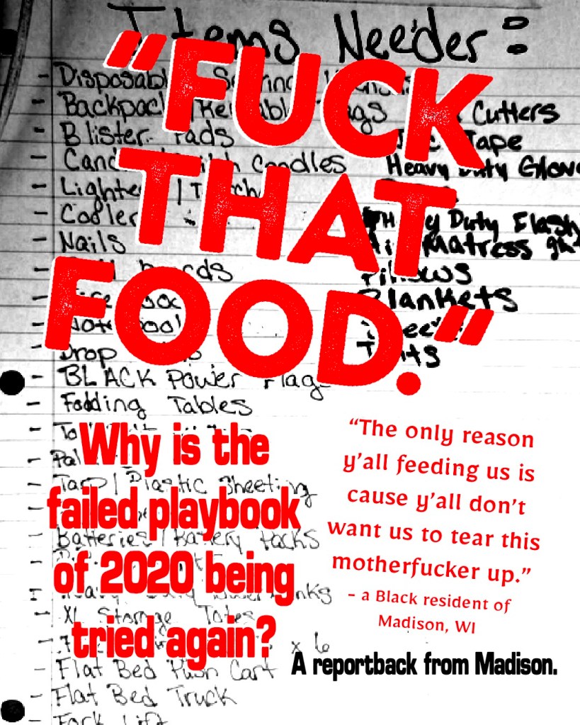 “Fuck that food…The only reason y’all feeding us is cause y’all don’t want us to tear this motherfucker&nbsp;up!”