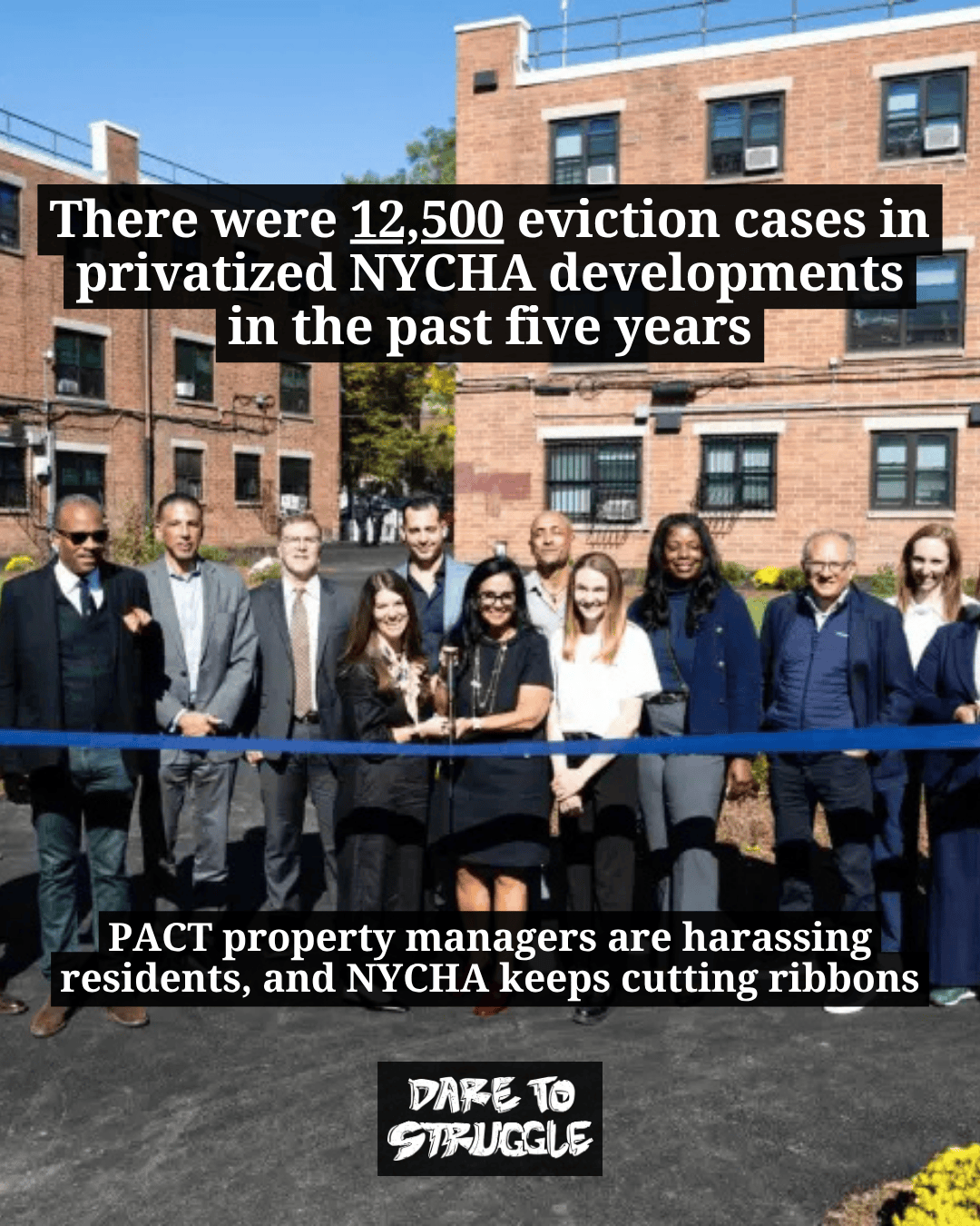 There were 12,500 eviction cases in privatized NYCHA developments in the past five&nbsp;years